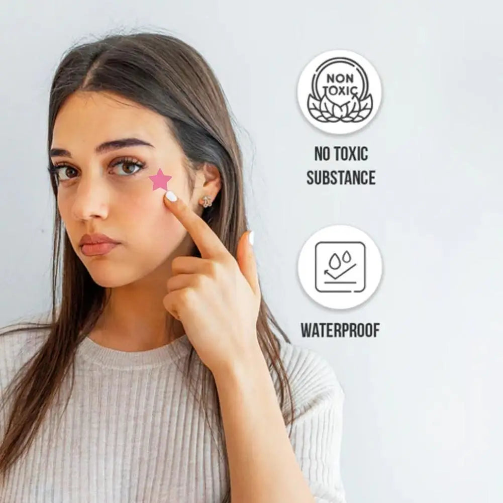 300/600 comptes coloré mignon étoiles coeurs acné boutons patchs couverture autocollants, Invisible visage tache bouton correcteur outil de maquillage